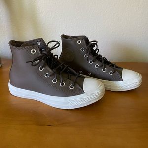 Brand New Leather High Top Converse
